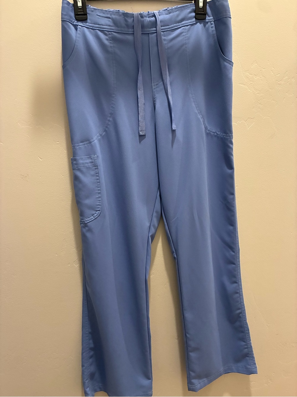 Urbane Light Blue Drawstring Scrub Pants